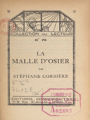 cover image of La malle d'osier
